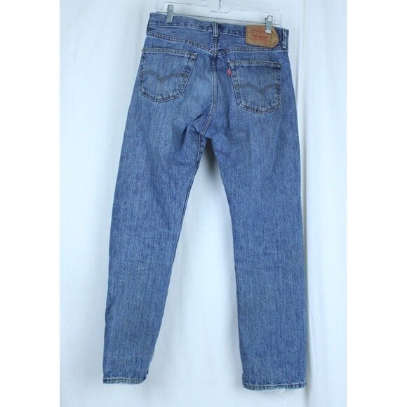 Levi's 501 33 x 30 Frayed Hem See Measurements Straight Leg Button Fly Jeans - Picture 5 of 11